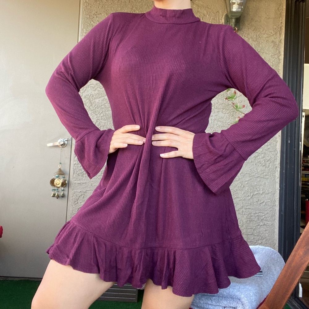 Burgundy Sweater Dress